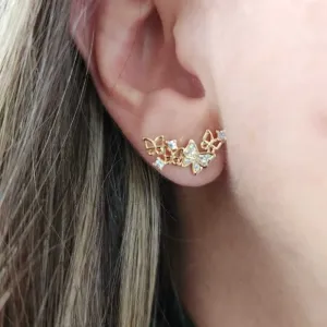 BRINCO EAR CUFF BORBOLETAS