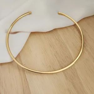 COLAR GARGANTILHA CHOKER QUADRICULADA DOURADA
