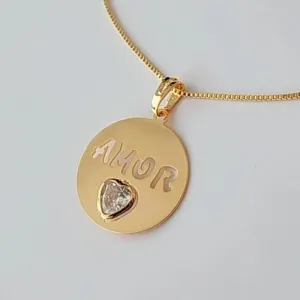 COLAR VENEZIANA AMOR CORAÇÃO