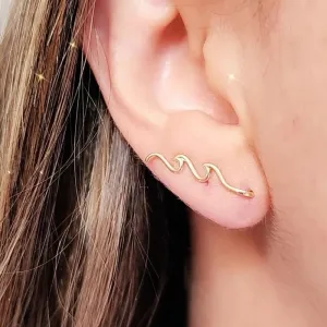 EAR CUFF DOURADO ONDAS