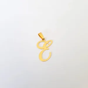 PINGENTE DOURADO LETRA E