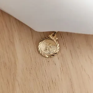 PINGENTE DOURADO SÃO MIGUEL ARCANJO