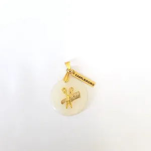 PINGENTE PROFISSÃO CABELEIREIRO MADREPÉROLA