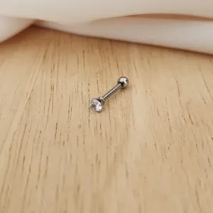 BRINCO PIERCING AÇO INOX ZIRCÔNIA CRISTAL