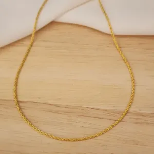 COLAR DOURADO CORRENTE CORDA FINA
