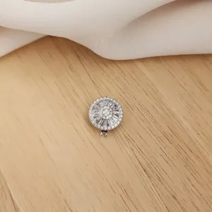 PINGENTE CHARM RÓDIO BRANCO PIZZA CRAVEJADO EM ZIRCÔNIAS