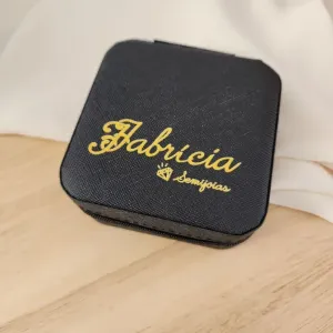 PORTA JOIAS PORTATIL PRETO