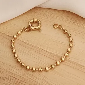 PULSEIRA DOURADA BOLINHAS FECHO BÓIA