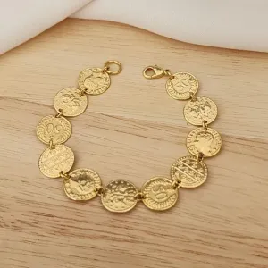 PULSEIRA DOURADA MEDALHAS
