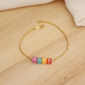 PULSEIRA SINGAPURA COM LETRAS COLORIDAS GOOD