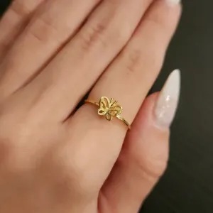 ANEL DOURADO BORBOLETA