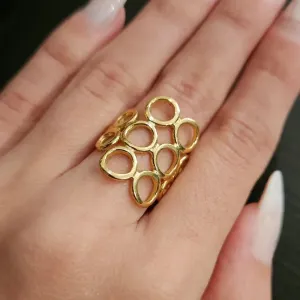 ANEL DOURADO CÍRCULOS