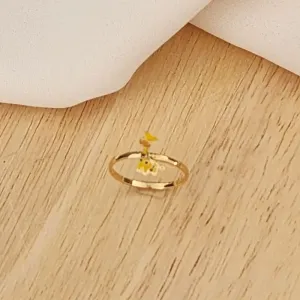 ANEL DOURADO INFANTIL GIRAFA