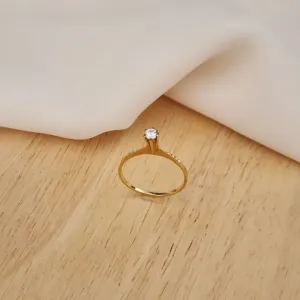 ANEL DOURADO SOLITÁRIO