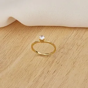 ANEL DOURADO SOLITÁRIO