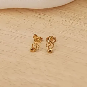 BRINCO DOURADO CLAVE DE SOL - MÚSICA