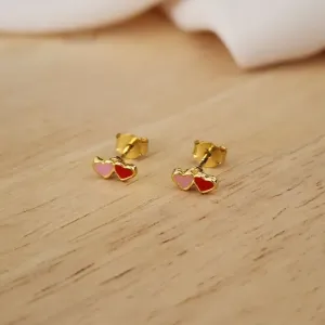 BRINCO INFANTIL DOURADO CORAÇÕES