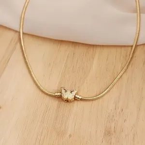 COLAR CHOKER MALHA REDONDA FECHO BORBOLETA
