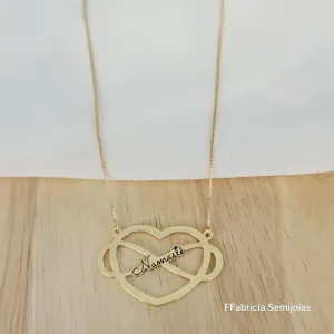COLAR MANDALA NAMASTÊ, CORAÇÃO E INFINITO