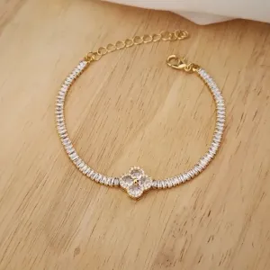 PULSEIRA NAVETES TREVO CRAVEJADA
