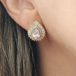 BRINCO GOTA ZIRCÔNIAS CRISTAL