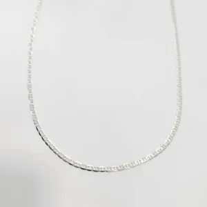 COLAR PIASTRINE PRATA 925 - 60CM - MASCULINO