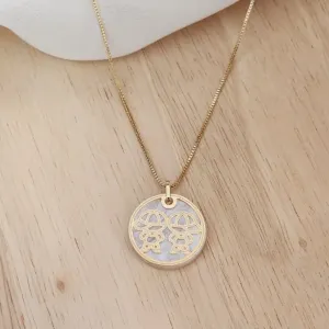 COLAR VENEZIANA DOURADO MENINOS MADREPÉROLA