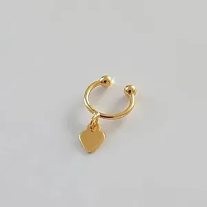 PIERCING FAKE PINGENTE CORAÇÃO