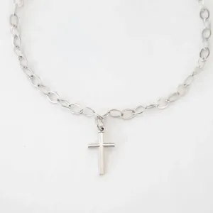 PULSEIRA PRATA 925 PINGENTE CRUZ