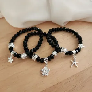 PULSEIRA PEDRAS CRISTAL COM BERLOQUES