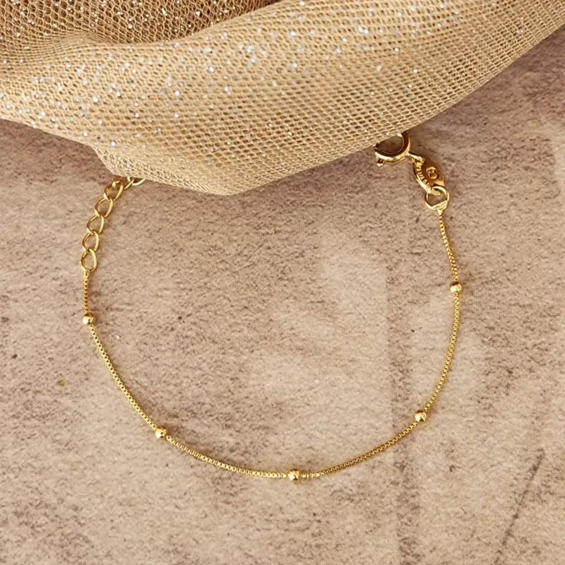 PULSEIRA DOURADA BOLINHAS BEBÊ