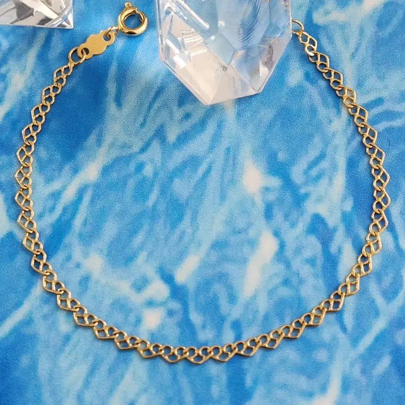 PULSEIRA DOURADA CORRENTE DE CORAÇÃO
