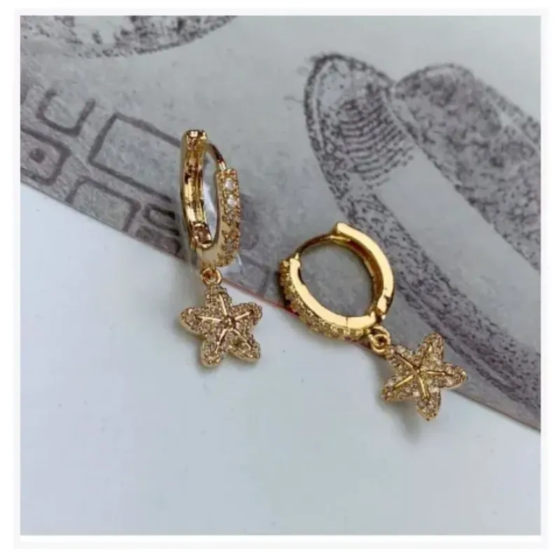 ARGOLINHA ESTRELA CRAVEJADO COM MICROZIRCÔNIAS CRISTAL