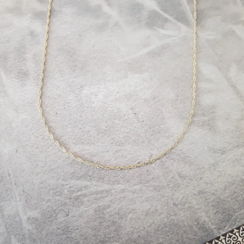 COLAR DOURADO CORRENTE SINGAPURA 60CM
