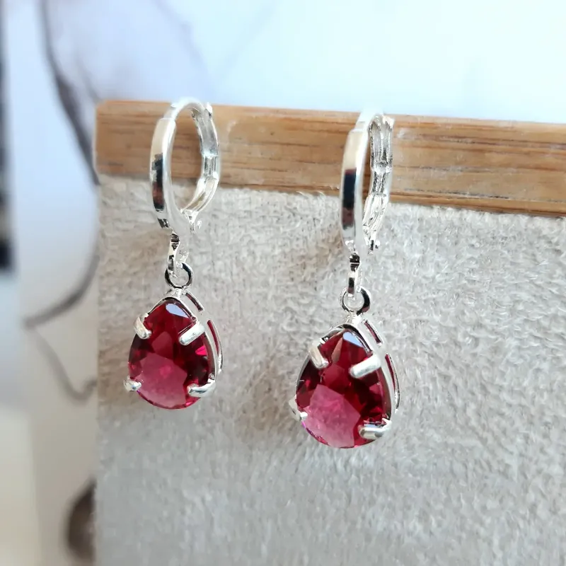 ARGOLINHA BANHO DE PRATA GOTA ROSA