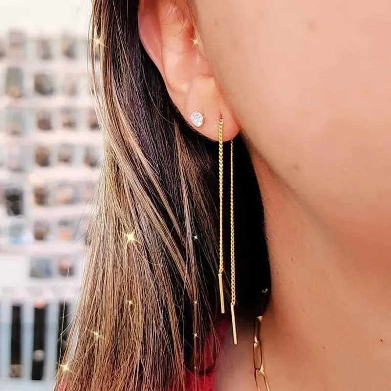 BRINCO DOURADO AGULHA