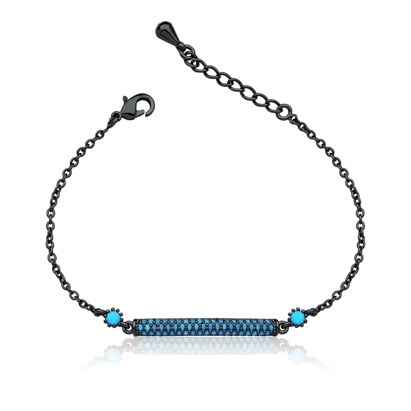 PULSEIRA CRAVAÇÃO PAVÊ RÓDIO NEGRO