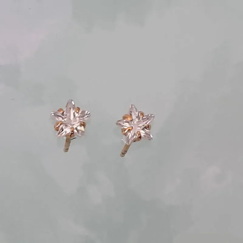 BRINCO DOURADO PONTO DE LUZ ESTRELA CRISTAL TARRAXA BABY