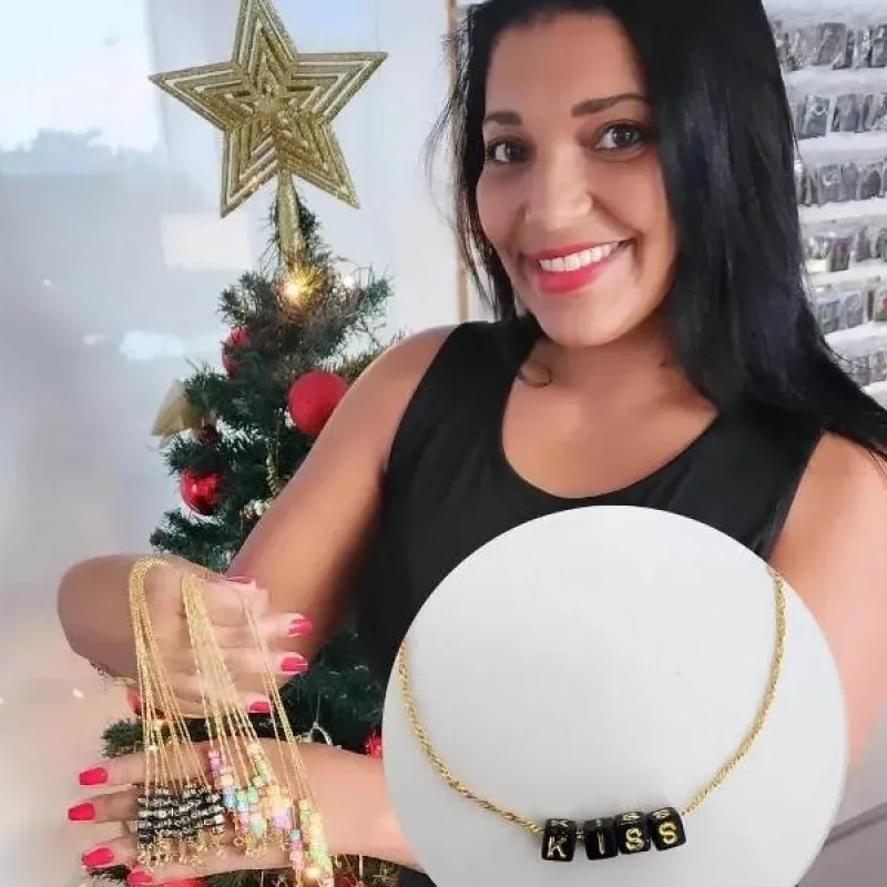 PULSEIRA SINGAPURA COM  LETRAS PRETAS KISS
