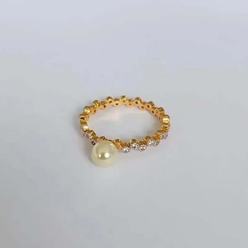 ANÉL DOURADO CRAVEJADO PÉROLA