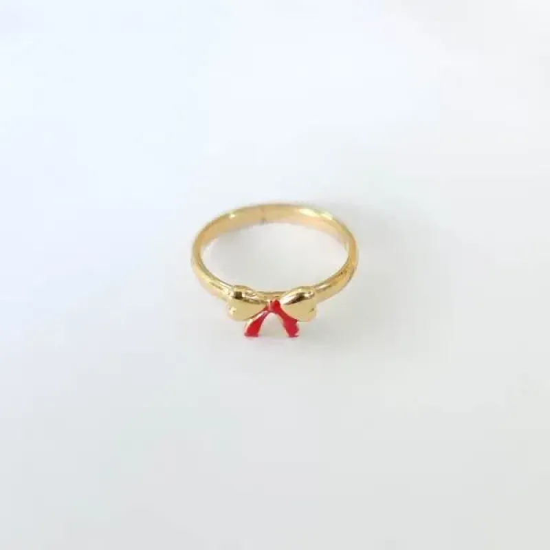 ANEL DOURADO INFANTIL/FALANGE LAÇO DETALHE LAÇO