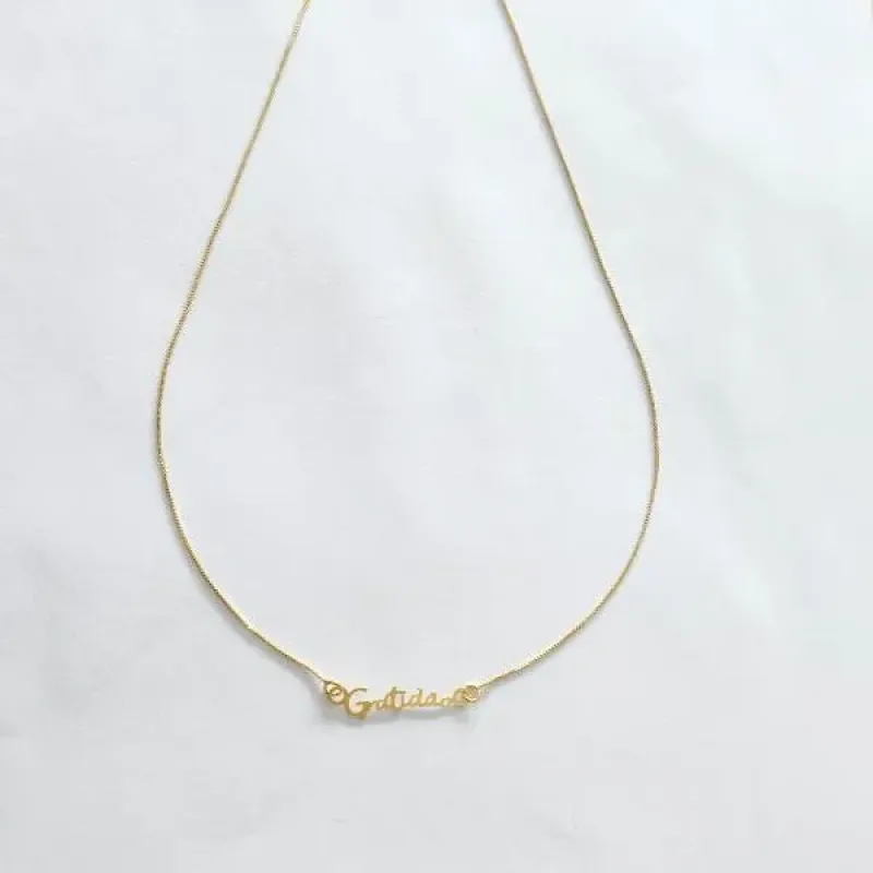 COLAR DOURADO GRATIDÃO