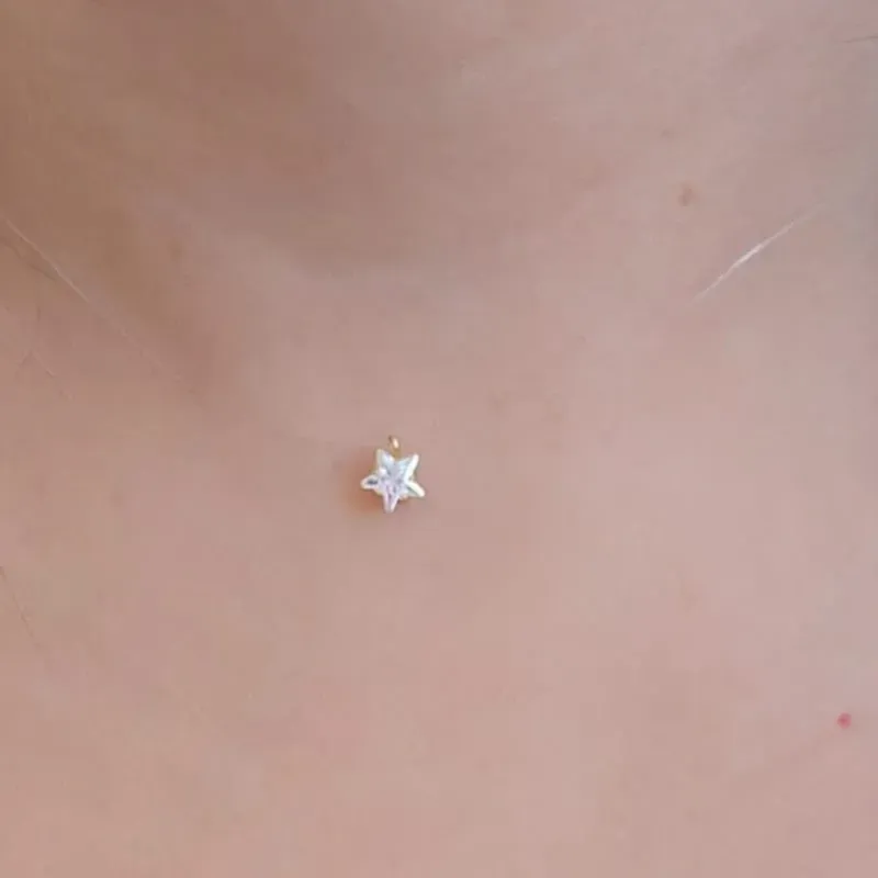 COLAR FIO NYLON PINGENTE PONTO DE LUZ ESTRELA