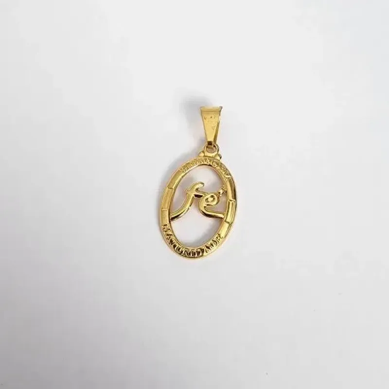 PINGENTE DOURADO FÉ