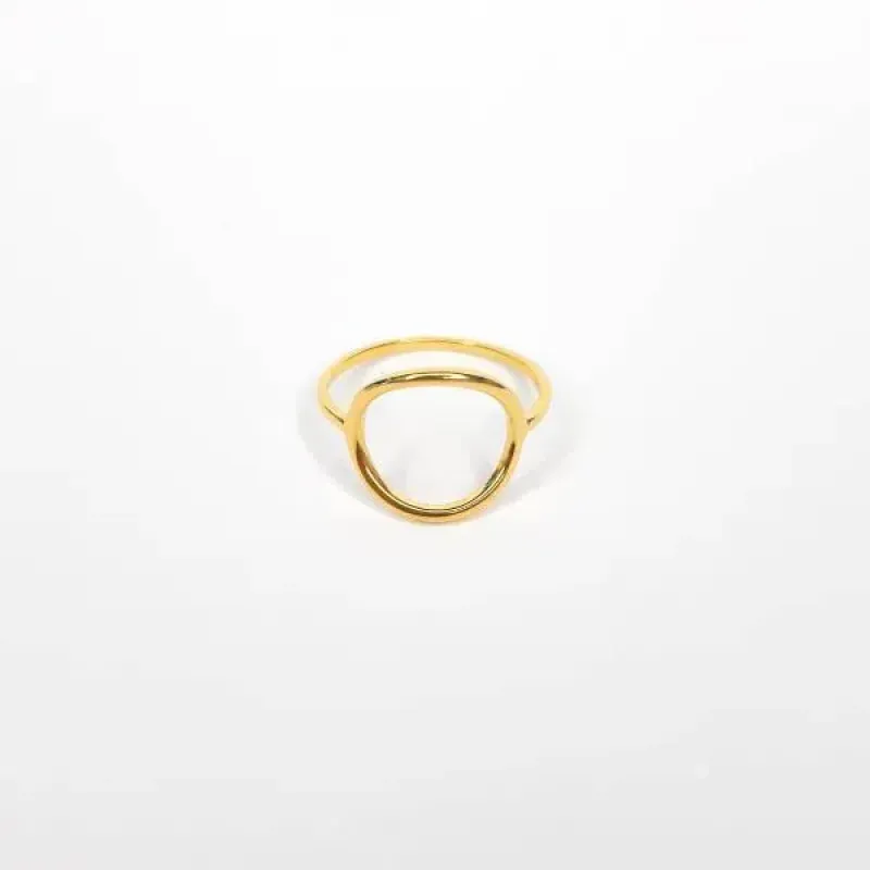 ANEL DOURADO CÍRCULO VAZADO