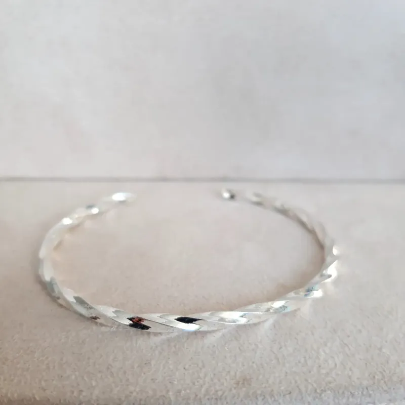 BRACELETE BANHO PRATA TUDO TRANÇADO