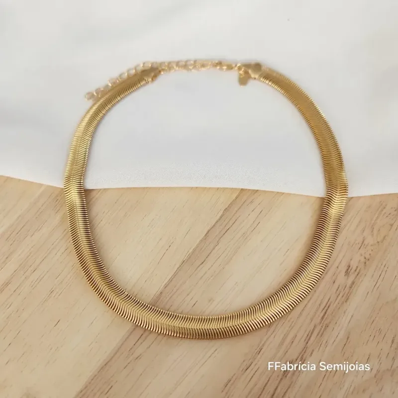COLAR GARGANTILHA CHOKER MALHA 35 CM