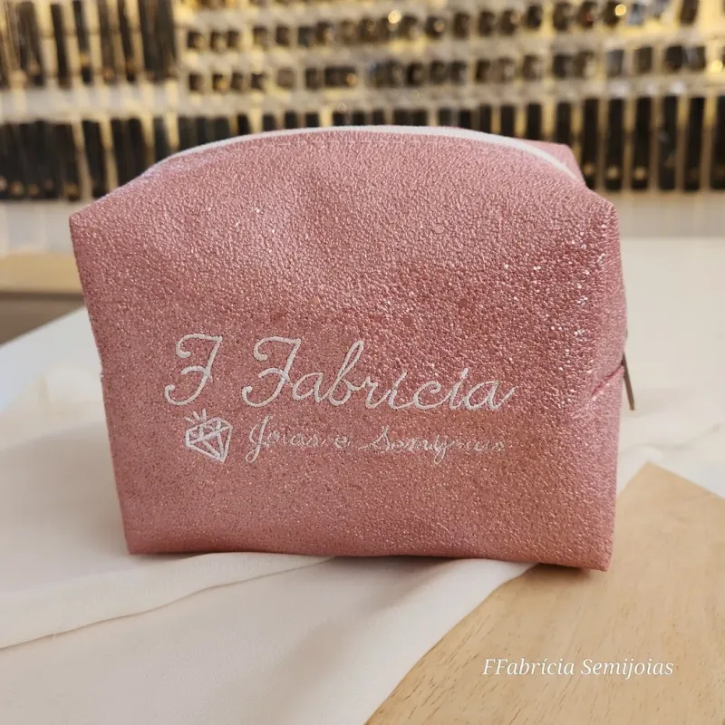 NECESSAIRE ROSA GLITER FFABRICIA SEMIJOIAS