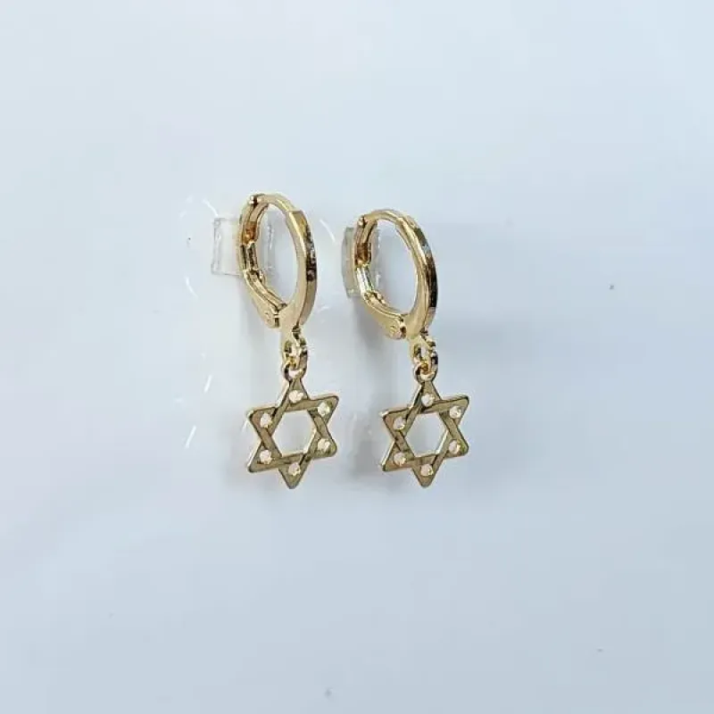 ARGOLA ESTRELA DE DAVI BANHO OURO