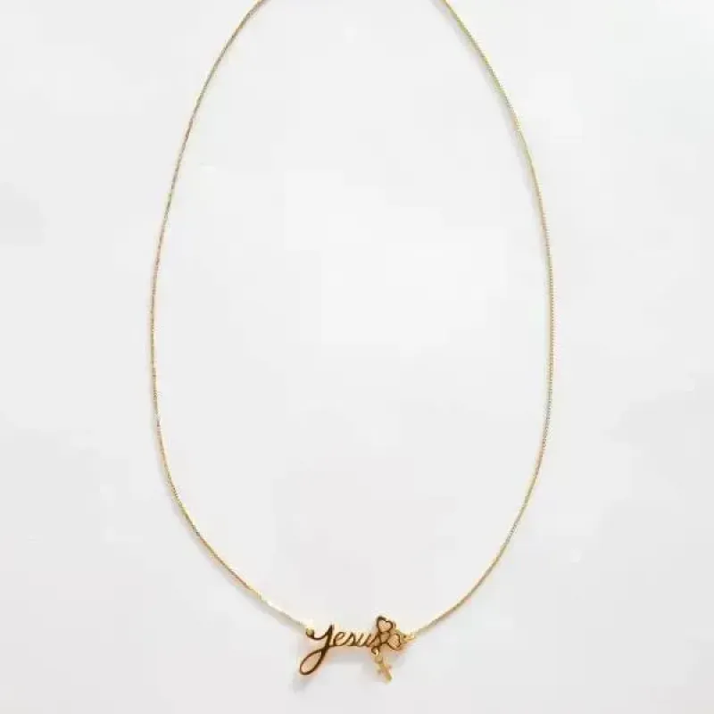 COLAR DOURADO PINGENTE JESUS